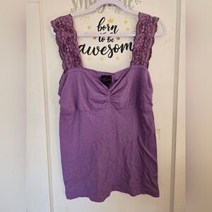 Torrid Vintage Lavender Lace Strap Camisole Size 3/4